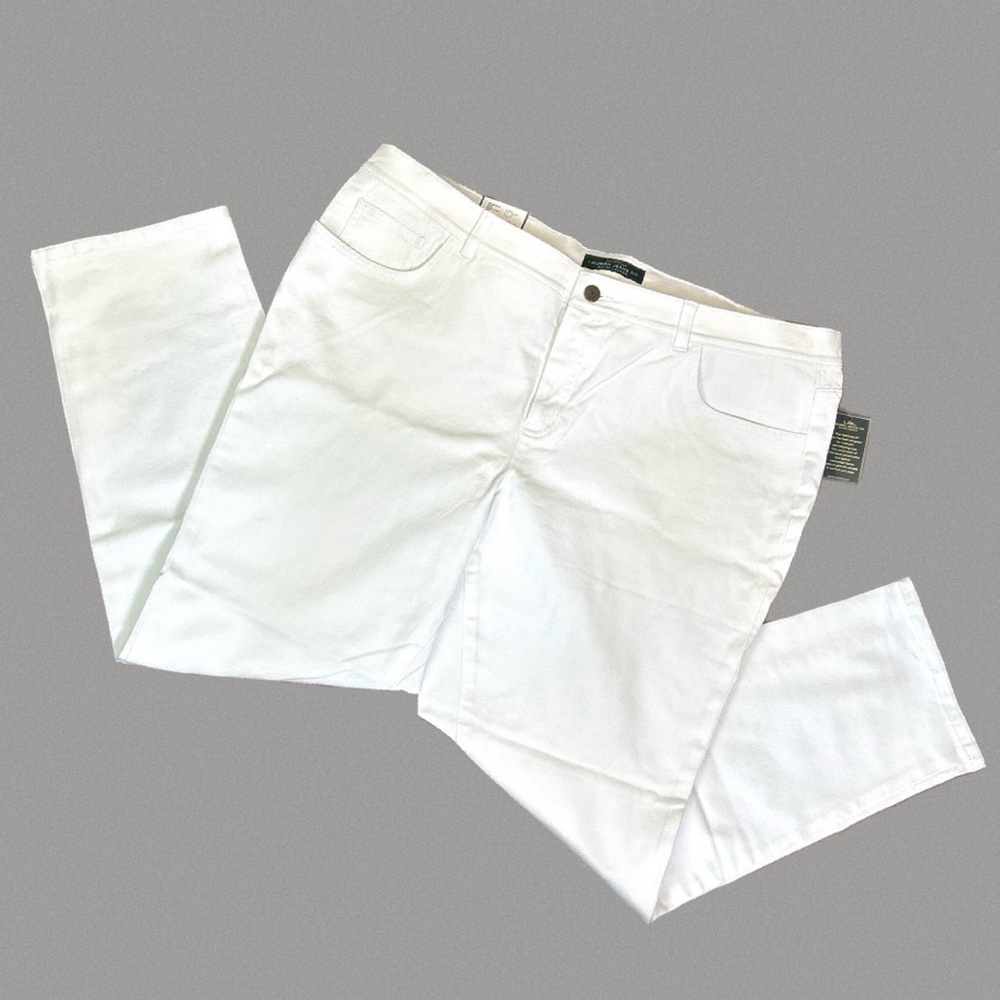 NWT Ralph Lauren White Modern Straight Ankle Jeans